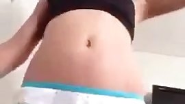 Tiny titted teen plays in her sexy cotton panties